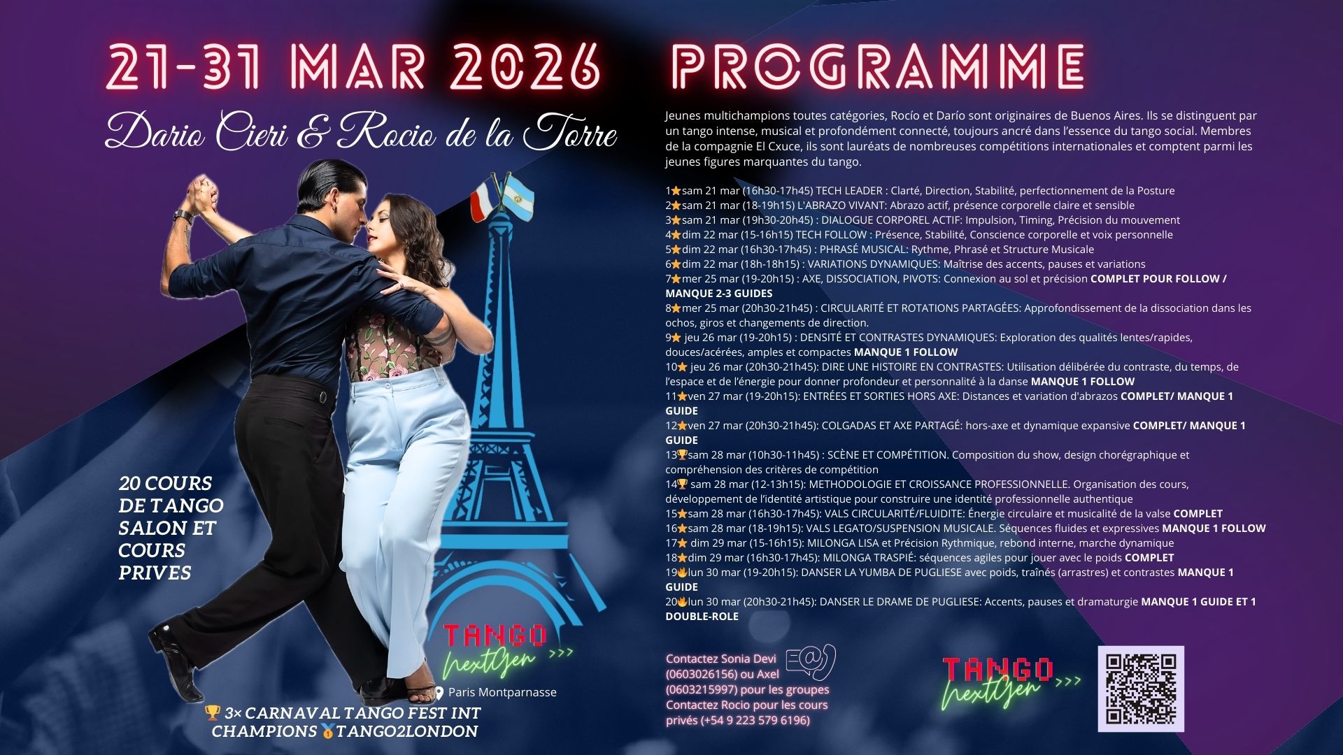 Dario Cieri & Rocio de la Torre à Tango NextGen Paris 🇫🇷💙🤍❤️🇦🇷