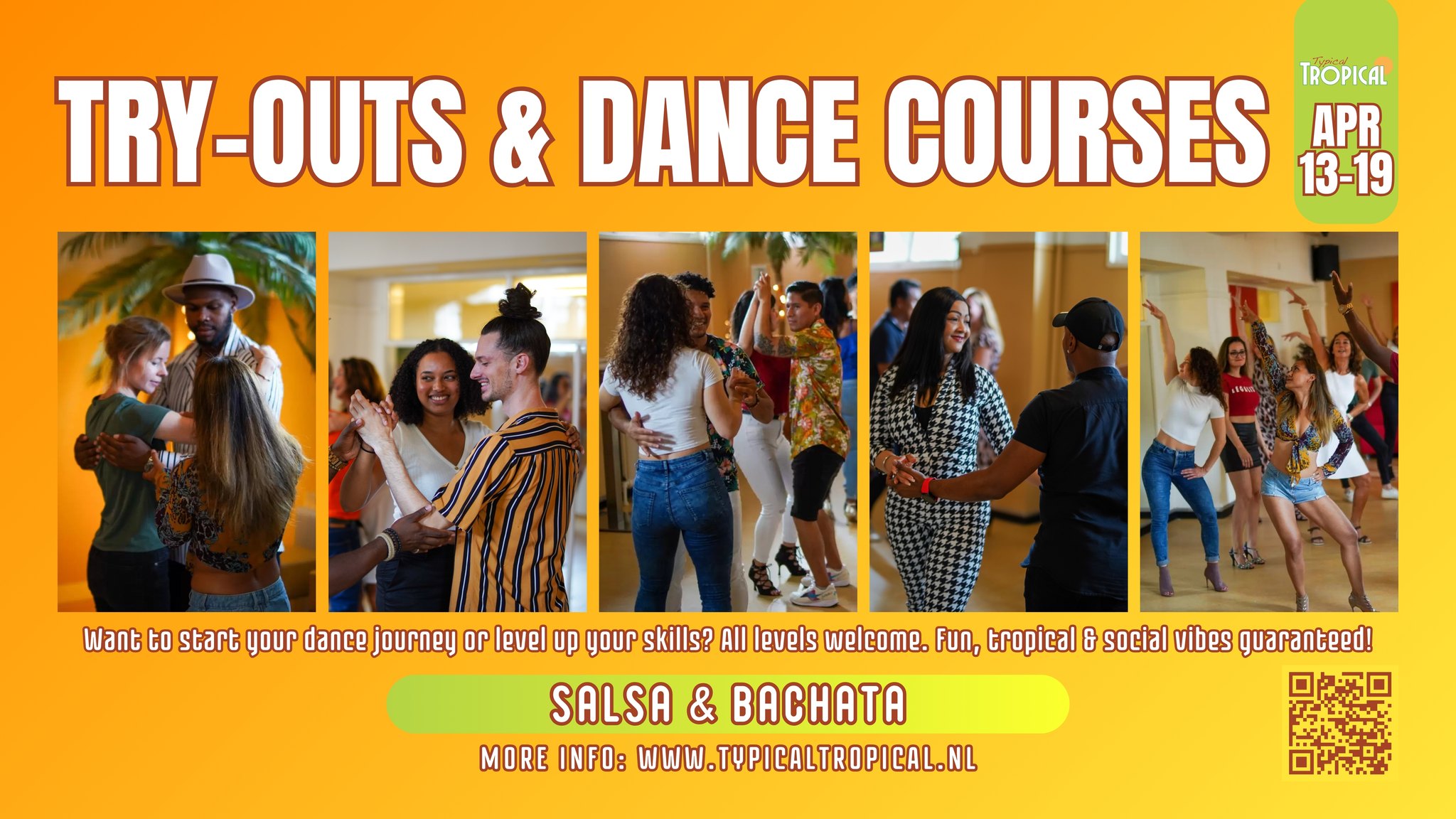 Proeflessen & cursussen โข Salsa & Bachata โข Start13 t m 19 april