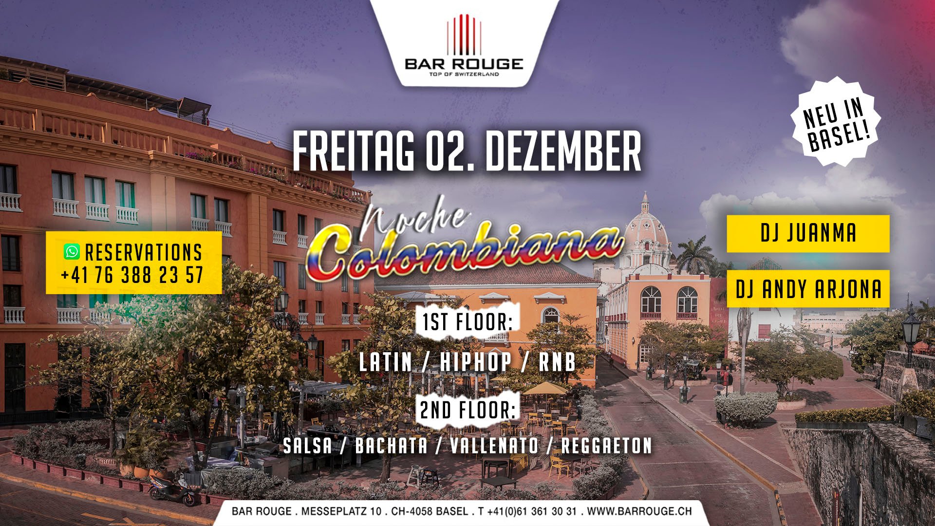 Noche Colombiana • Sa. 02. Dezember • Bar Rouge Club, Basel