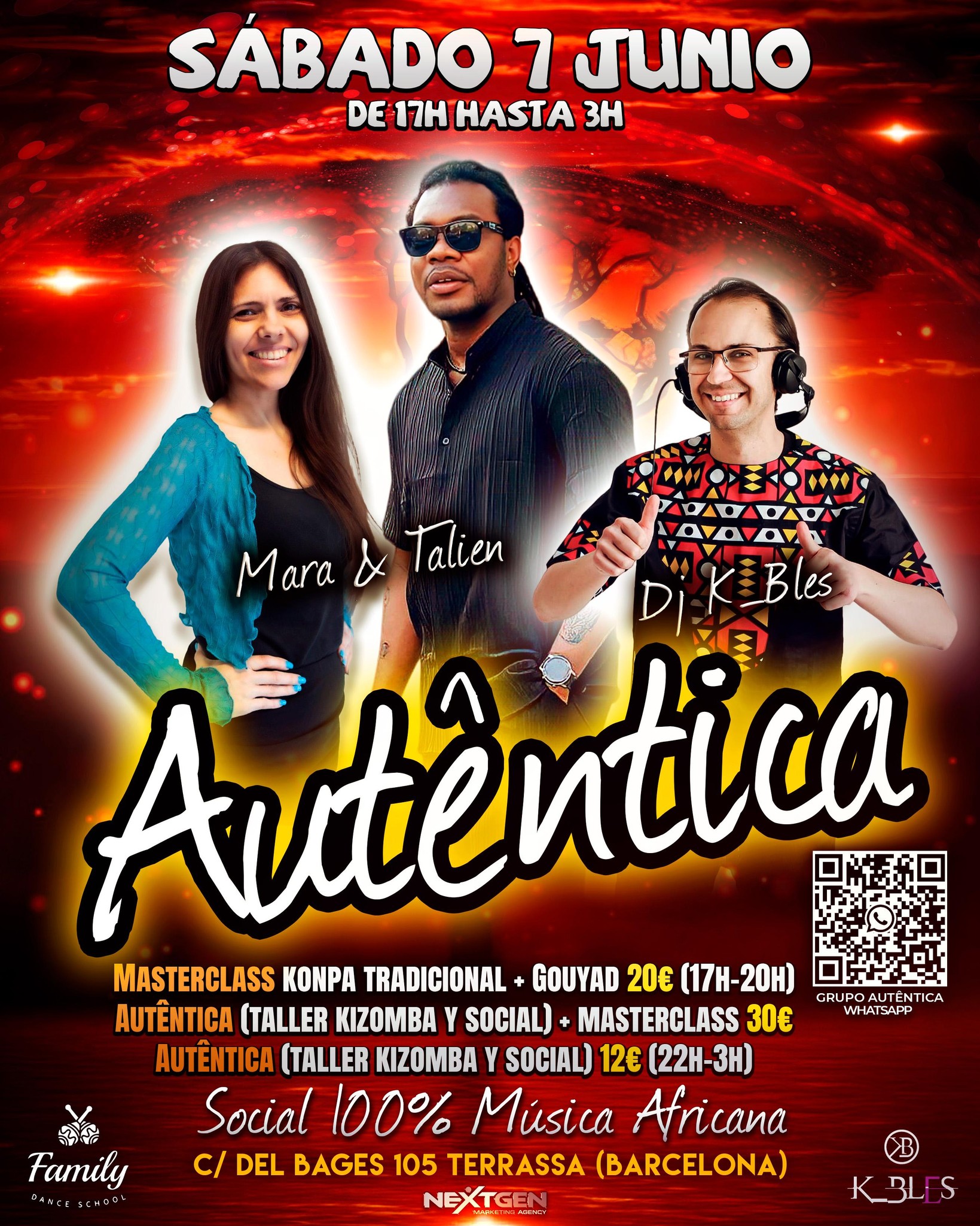 Autêntica 07-06-2025 con Talien y Mara + Masterclass Konpa 3h