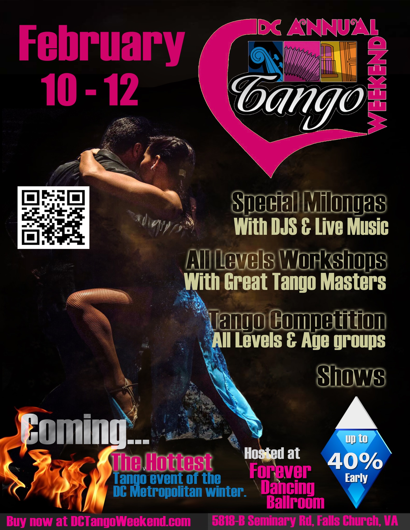 Feb 10-12-XVI Annual DC TANGO Weekend @Forever Dancing Ballroom