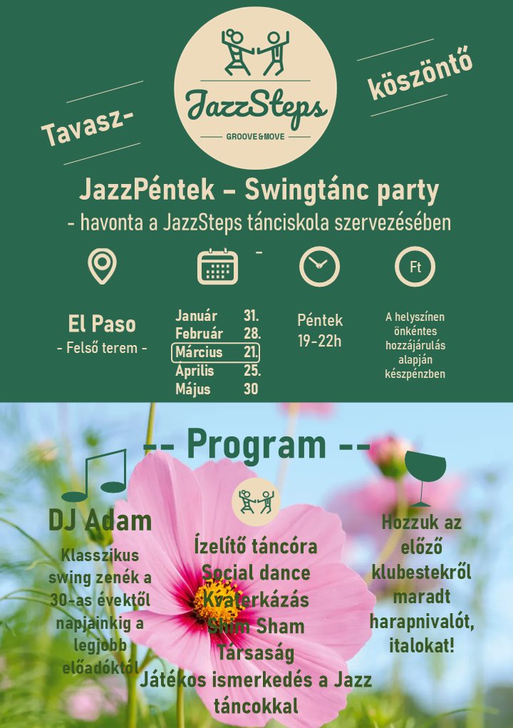 Tavaszköszöntő JazzPéntek - Győr - Swingtánc party