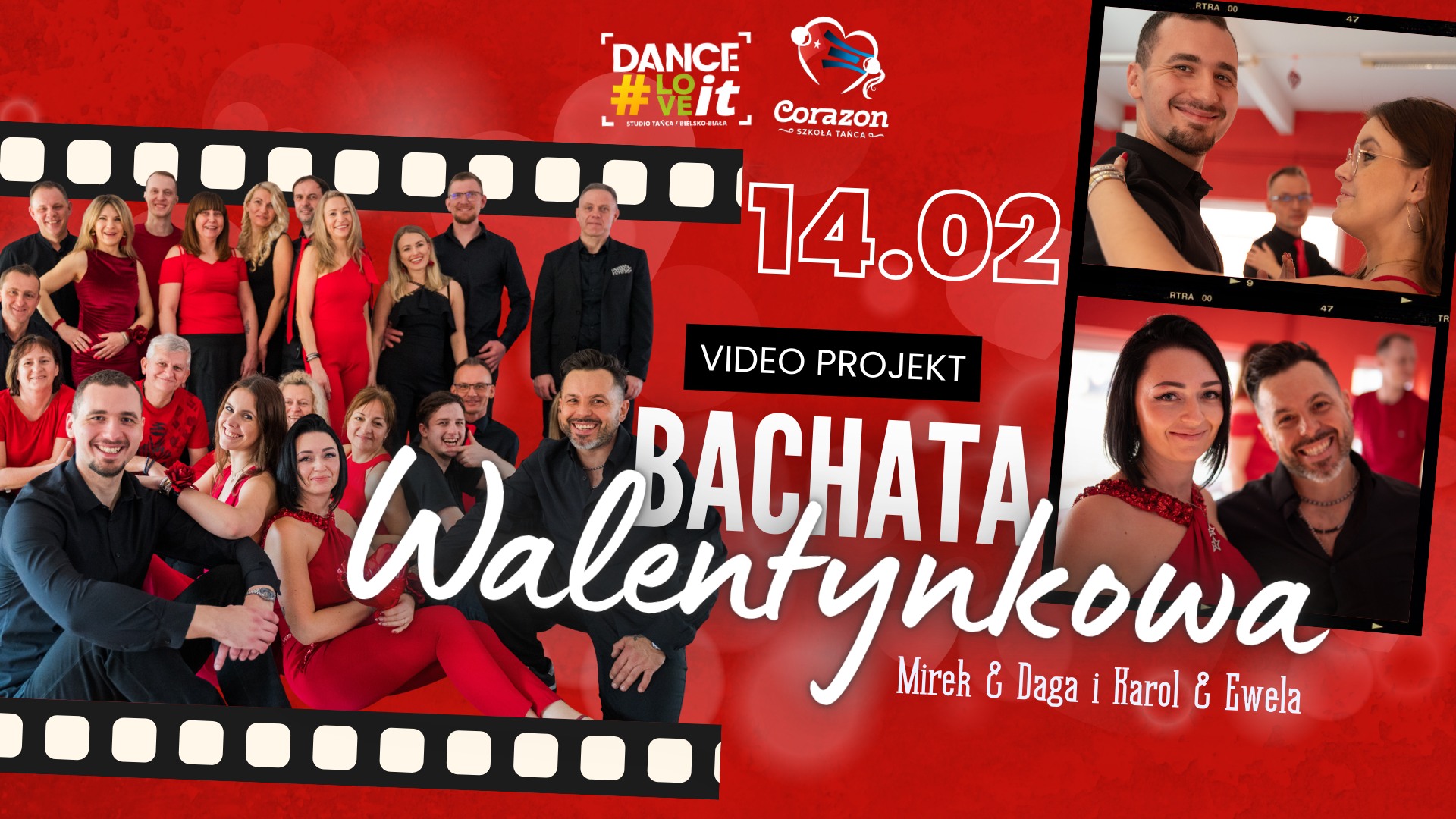 🎥 Bachatowy Video Projekt Walentynkowy 💘 z Mirkiem & Dagą oraz Karolem & Ewelą