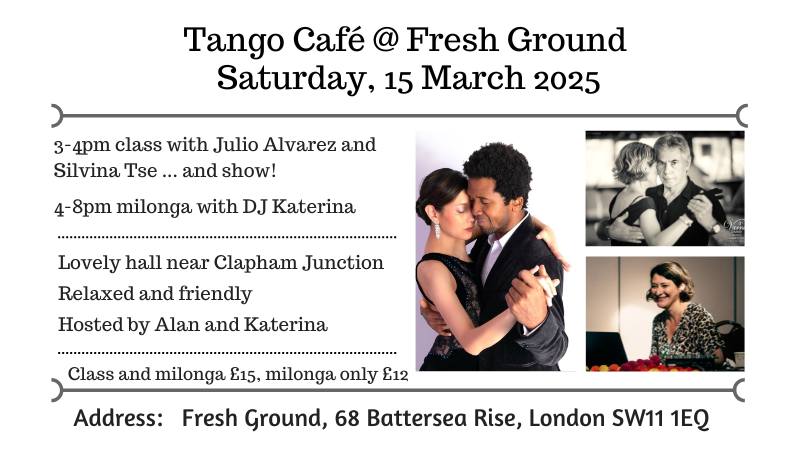 Tango Café - milonga and class with Julio and Silvina