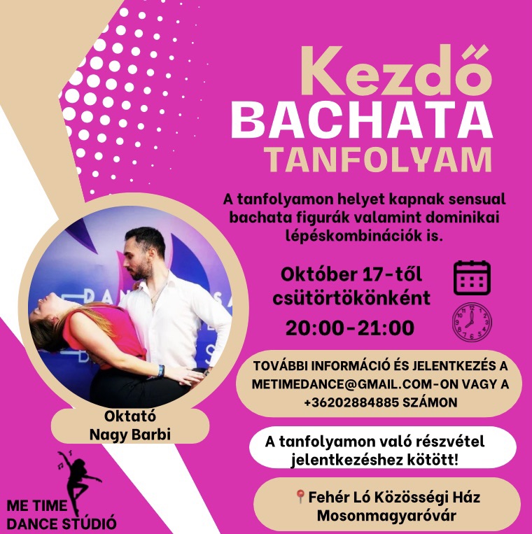 Kezdő Bachata tanfolyam Mosonmagyaróváron💃🕺