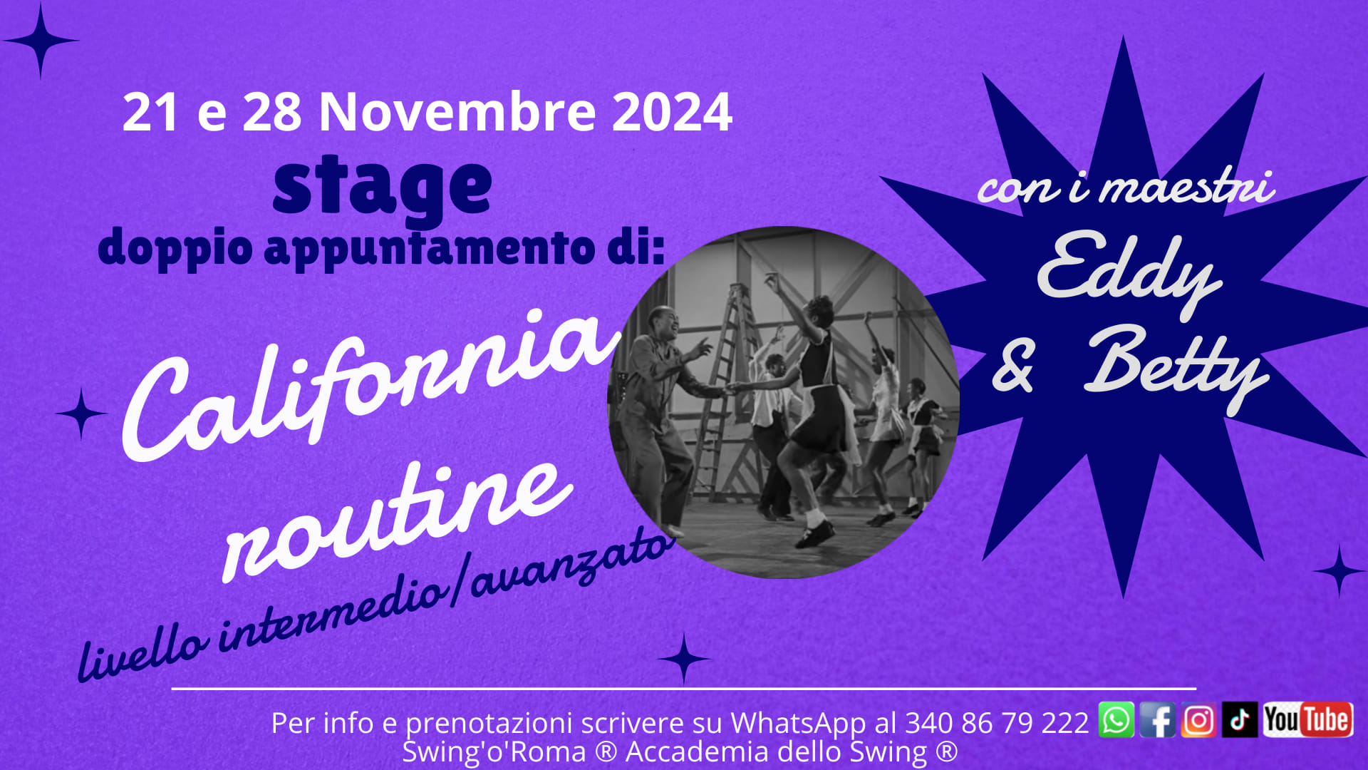 stage di Lindy Hop intermedio avanzato - California Routine