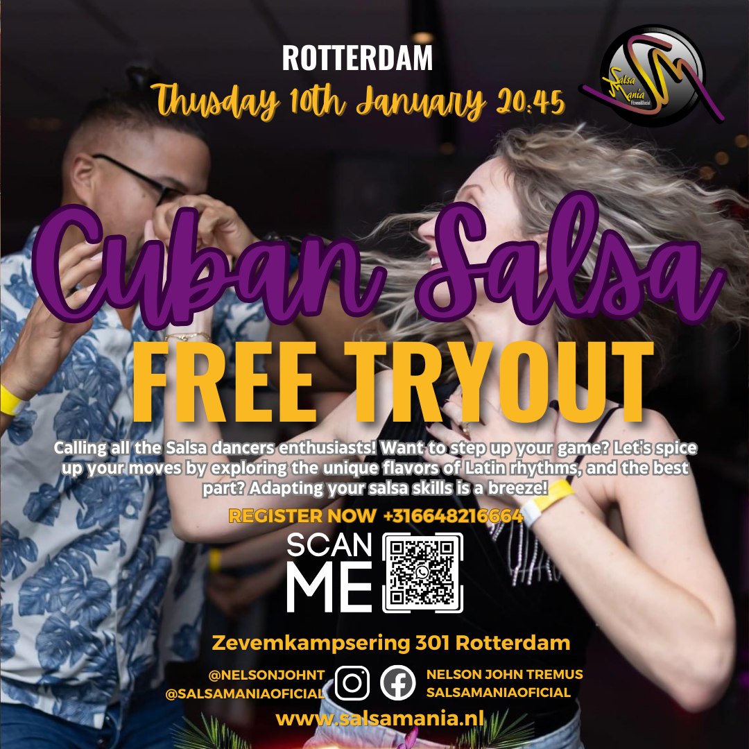 Cuban Salsa Free Tryout Rotterdam