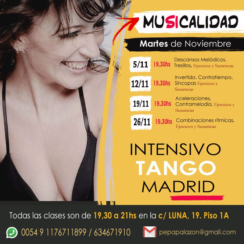 Martes de noviembre a las 19,30hs Intensivo de Musicalidad