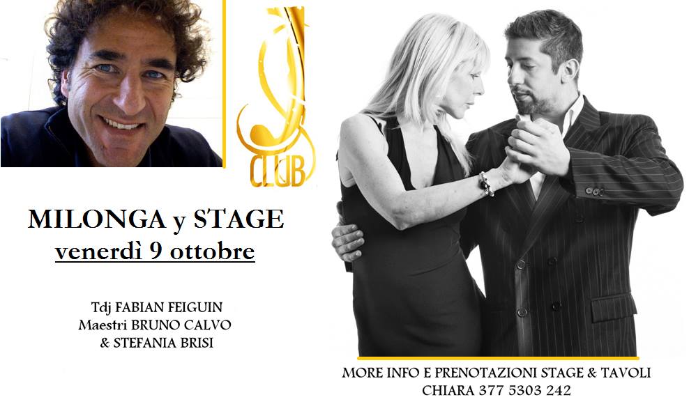 STAGE con BRUNO CALVO y MILONGA con FABIAN FEIGUIN