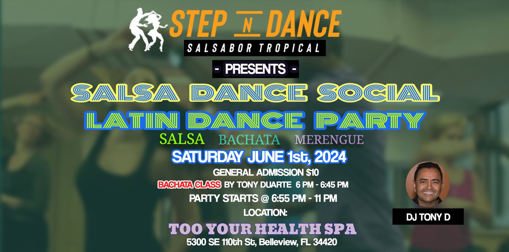 Salsa Latin Dance Social party with a Bachata class