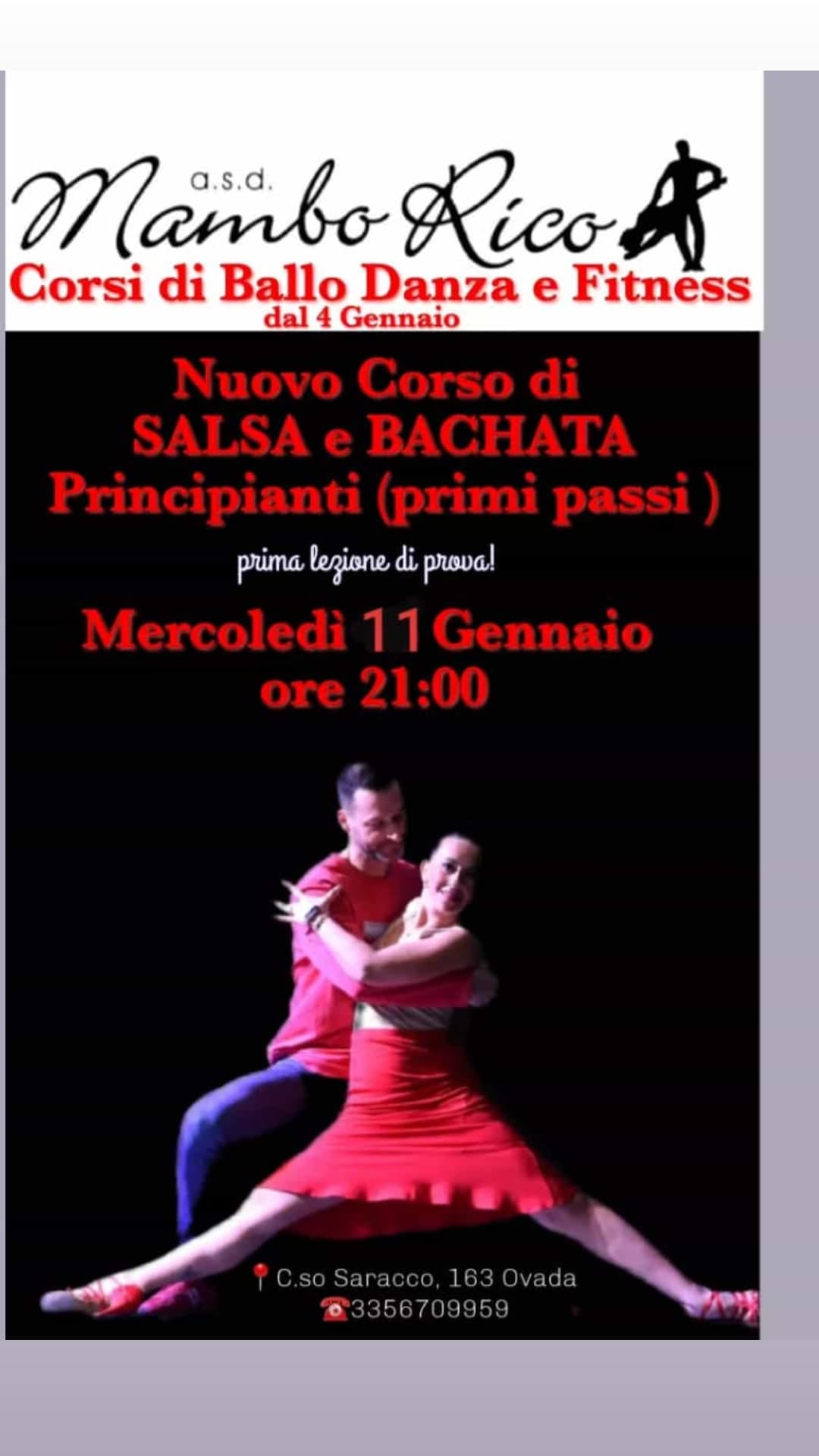 Nuovo corso di Salsa e Bachata Principianti
