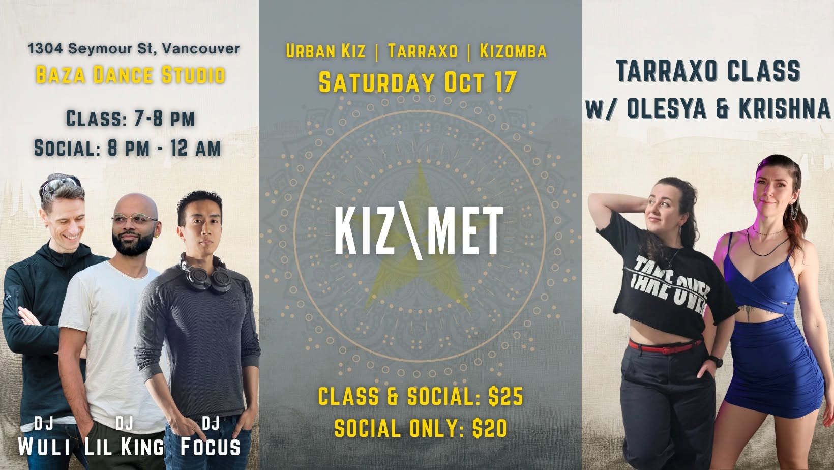 Kiz Met October - Urban Kiz, Tarraxo, Kizomba