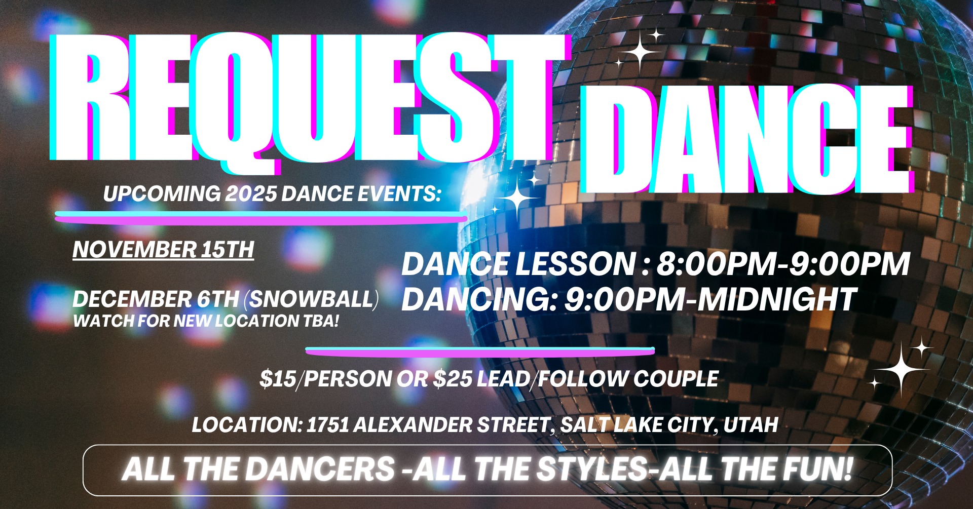 November Request Your Dance Event!