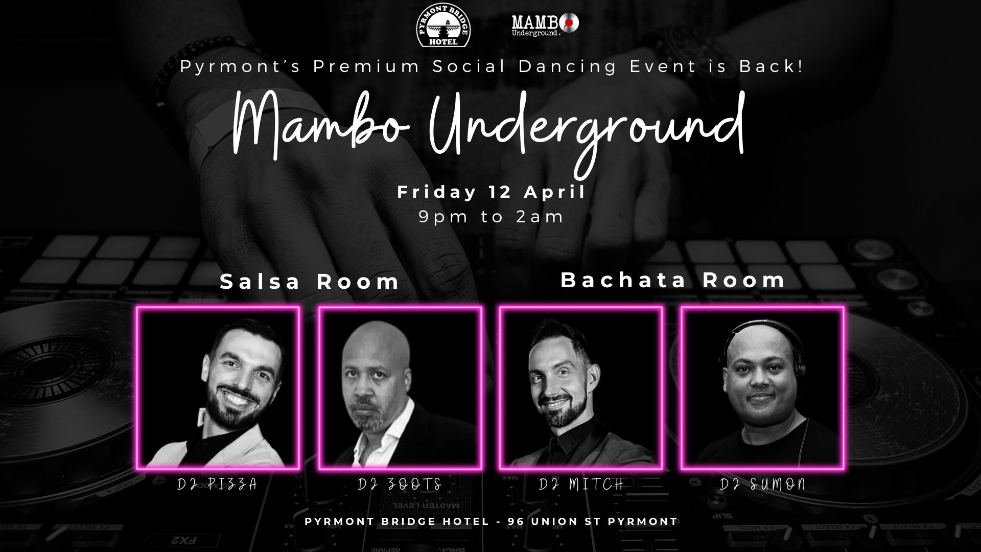 Mambo Underground with Salsa & Bachata rooms Fri 12 April