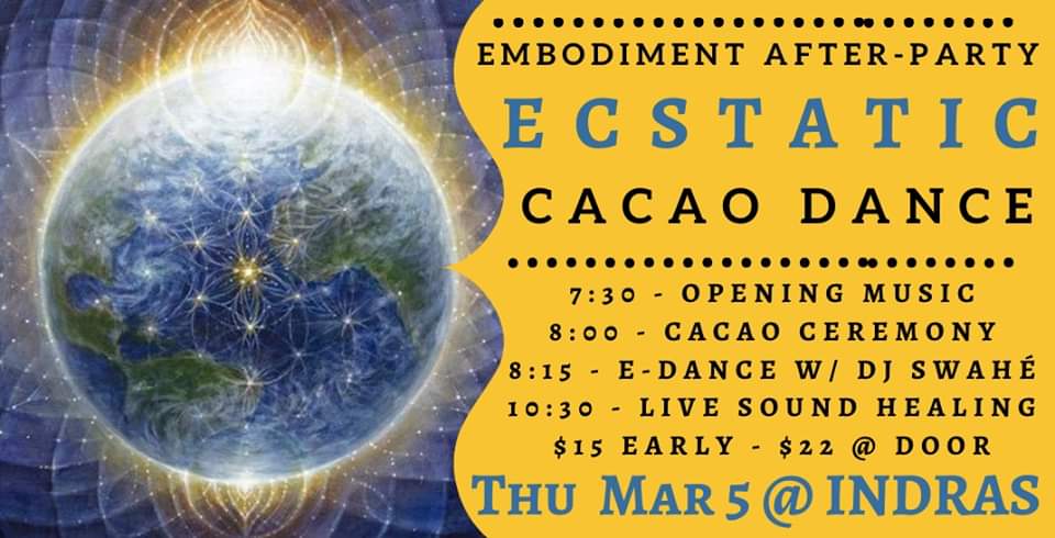✦ Thursday Night E-Dance + Cacao Ceremony at Indras ✦