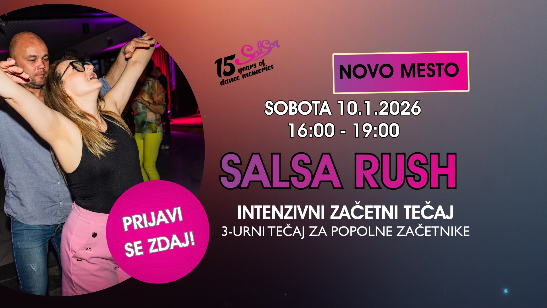 SALSA RUSH-intenzivni začetni tečaj SALSE