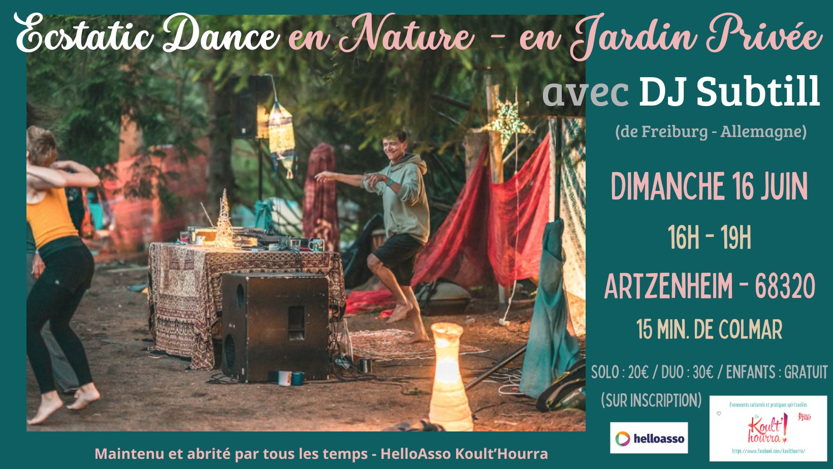 Ecstatic Dance avec DJ Subtill en Jardin Privé
