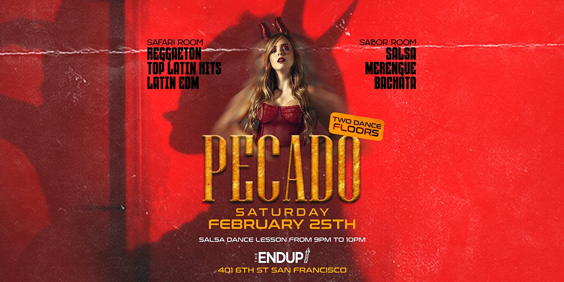 PECADO PARTY : TWO ROOMS OF LATIN MUSIC FEB 25th SAN FRANCISCO