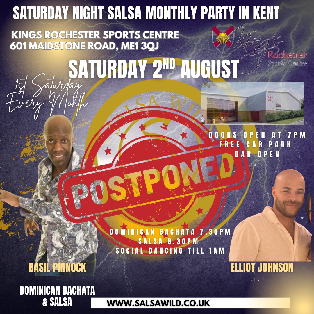 Saturday Night Salsa Monthly Party in Rochester Kent (1st Saturday every month)