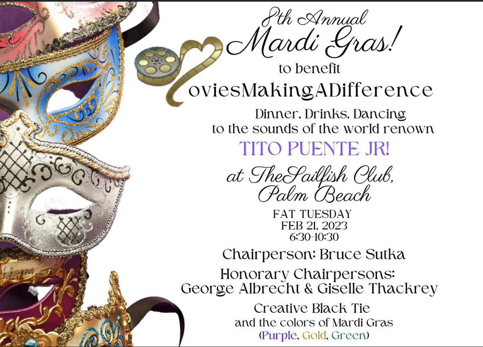 Save The Date MMAD Mardi Gras w Tito Puente Jr!