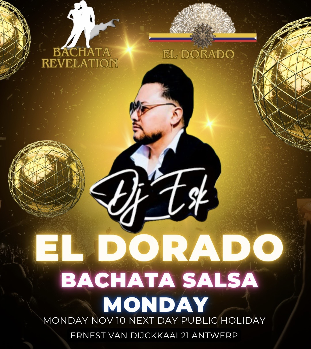 Bachata Salsa Monday next day public holiday