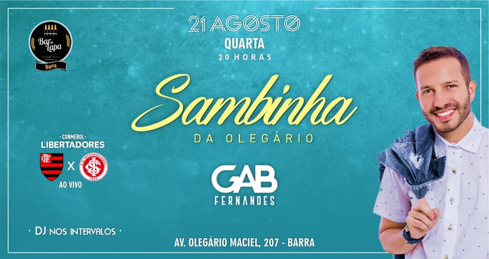 Sambinha da Olegário com Gab Fernandes + Fla x Inter :: Quarta