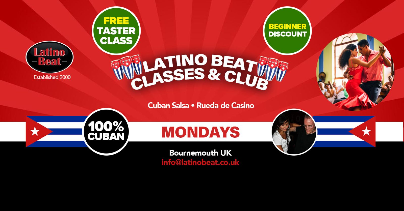 Beginner Salsa Classes Bournemouth Learn & Laugh! Advance paid 50% off Attend Mon then it's FREE WED