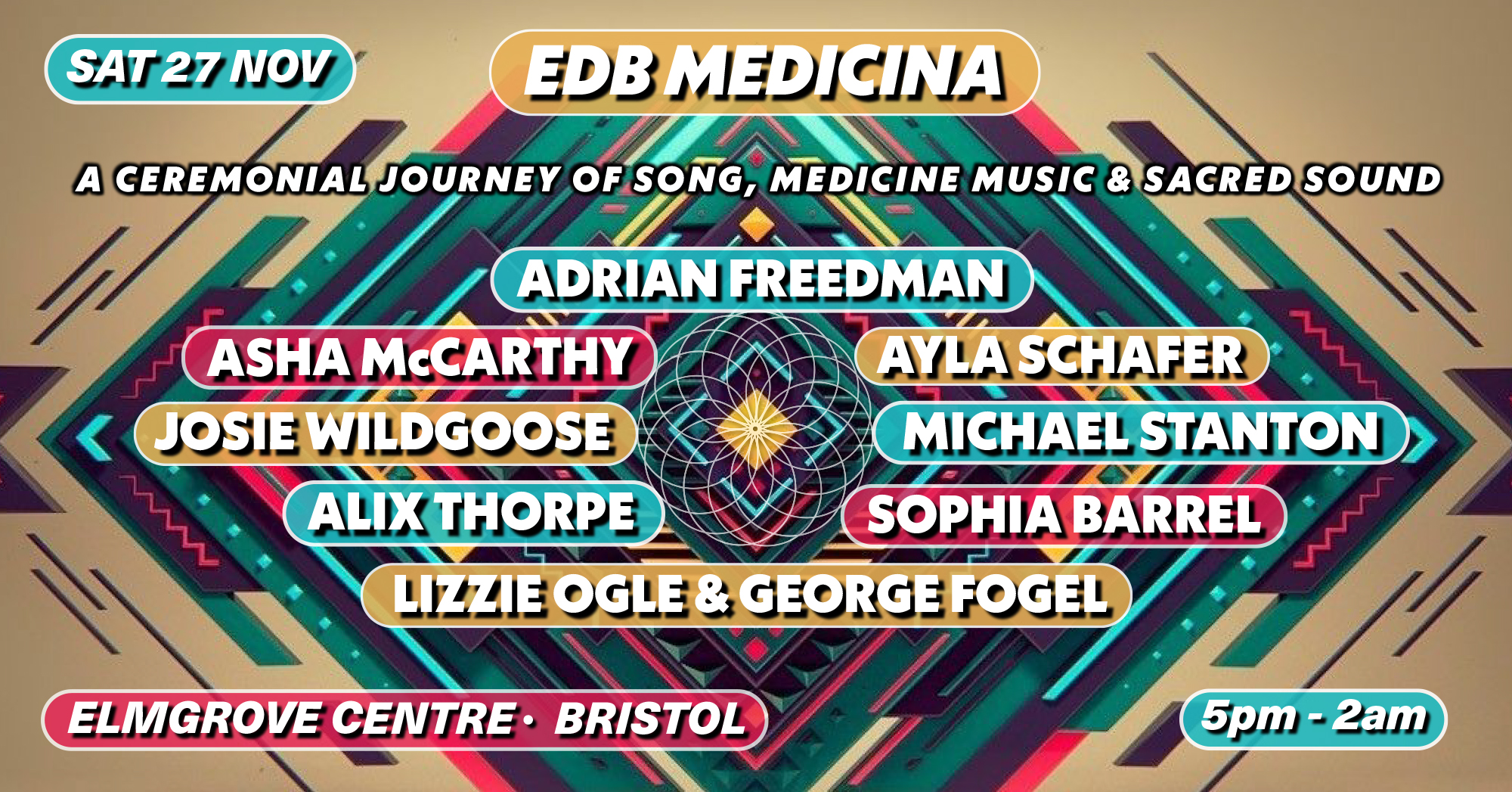 EDB MEDICINA SAT 27 NOV ADRIAN FREEDMAN, AYLA SCHAFER, ASHA McCARTHY & MORE