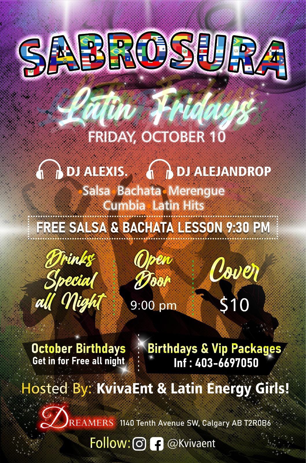 SABROSURA LATIN FRIDAYS!
