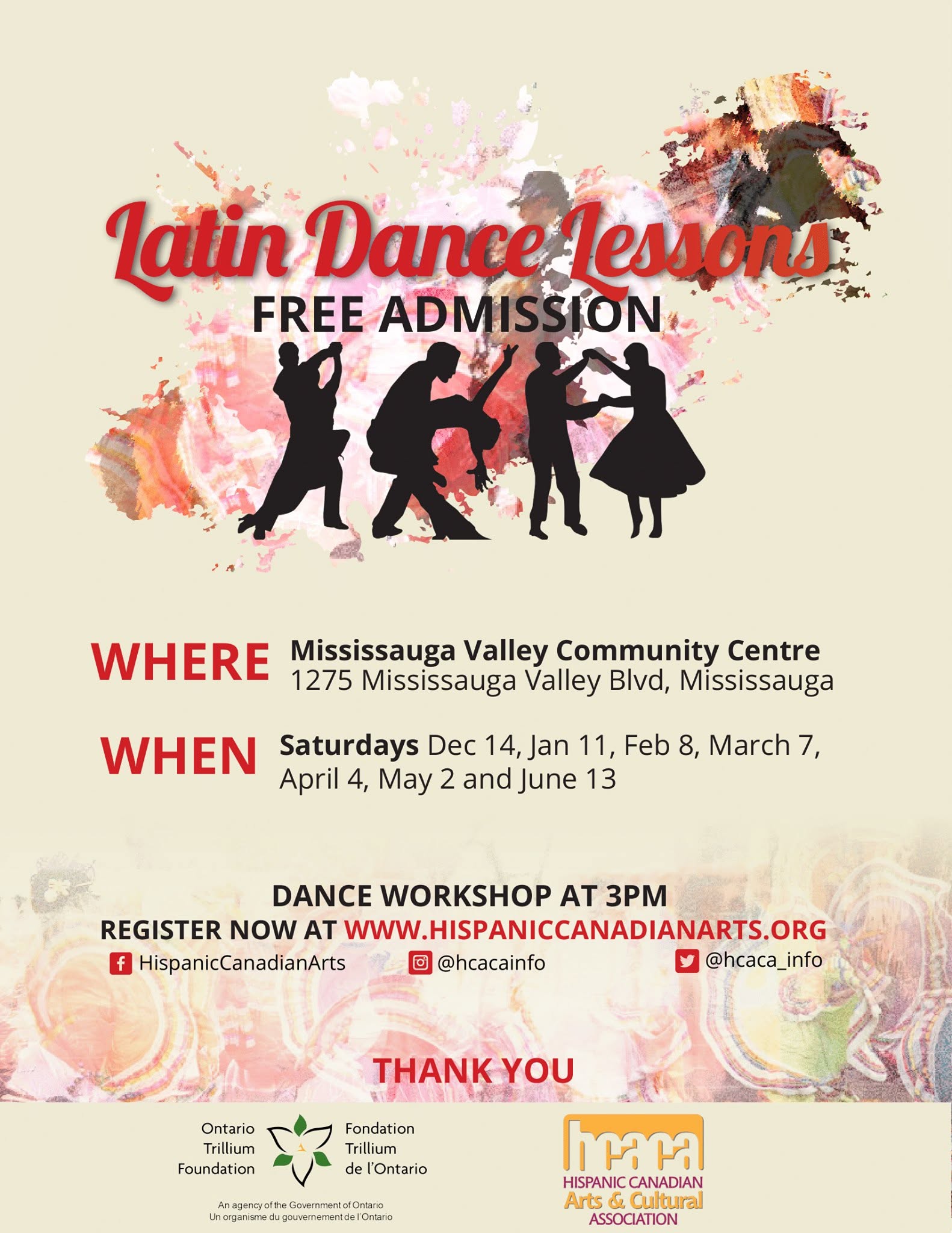 HCACA Presents: Latin Dance Lessons