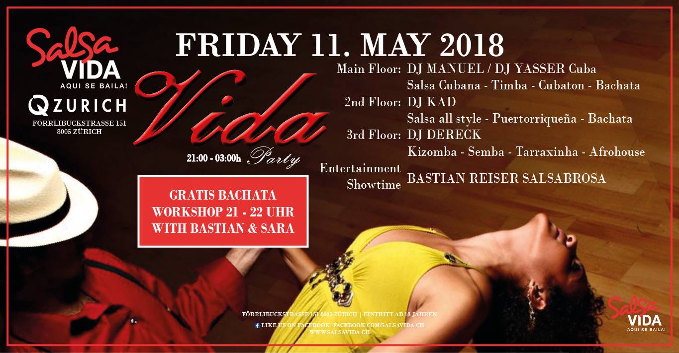 Salsavida VIDA Party 3 Floors Cuba Puerto Bachata Kizomba