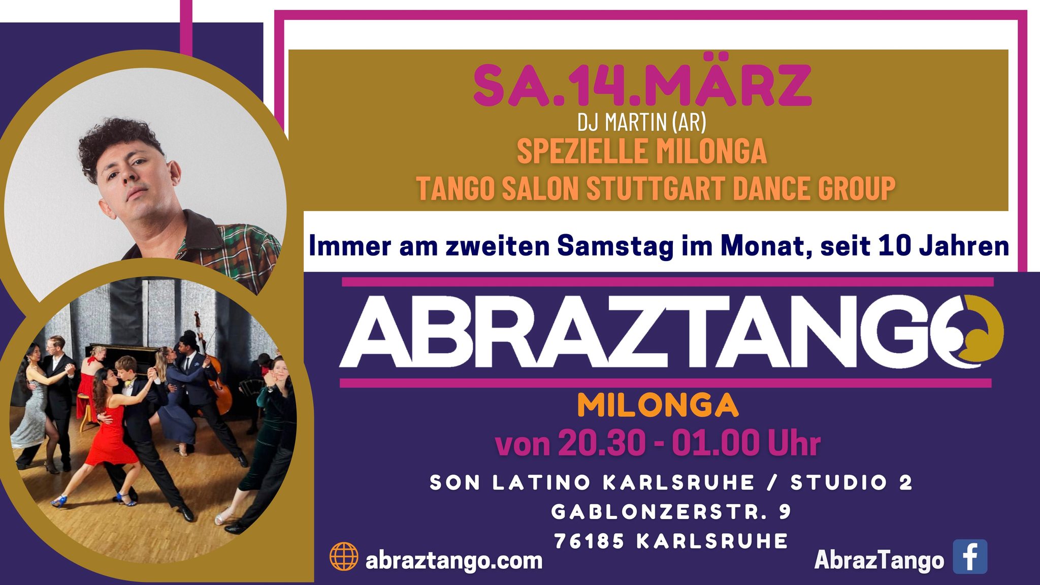 MÄRZ AbrazTango Milonga mit SHOW by Tango Salon Stuttgart