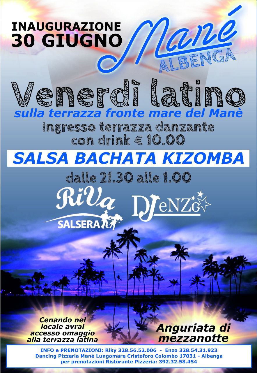 VENERDÌ LATINO MANE'