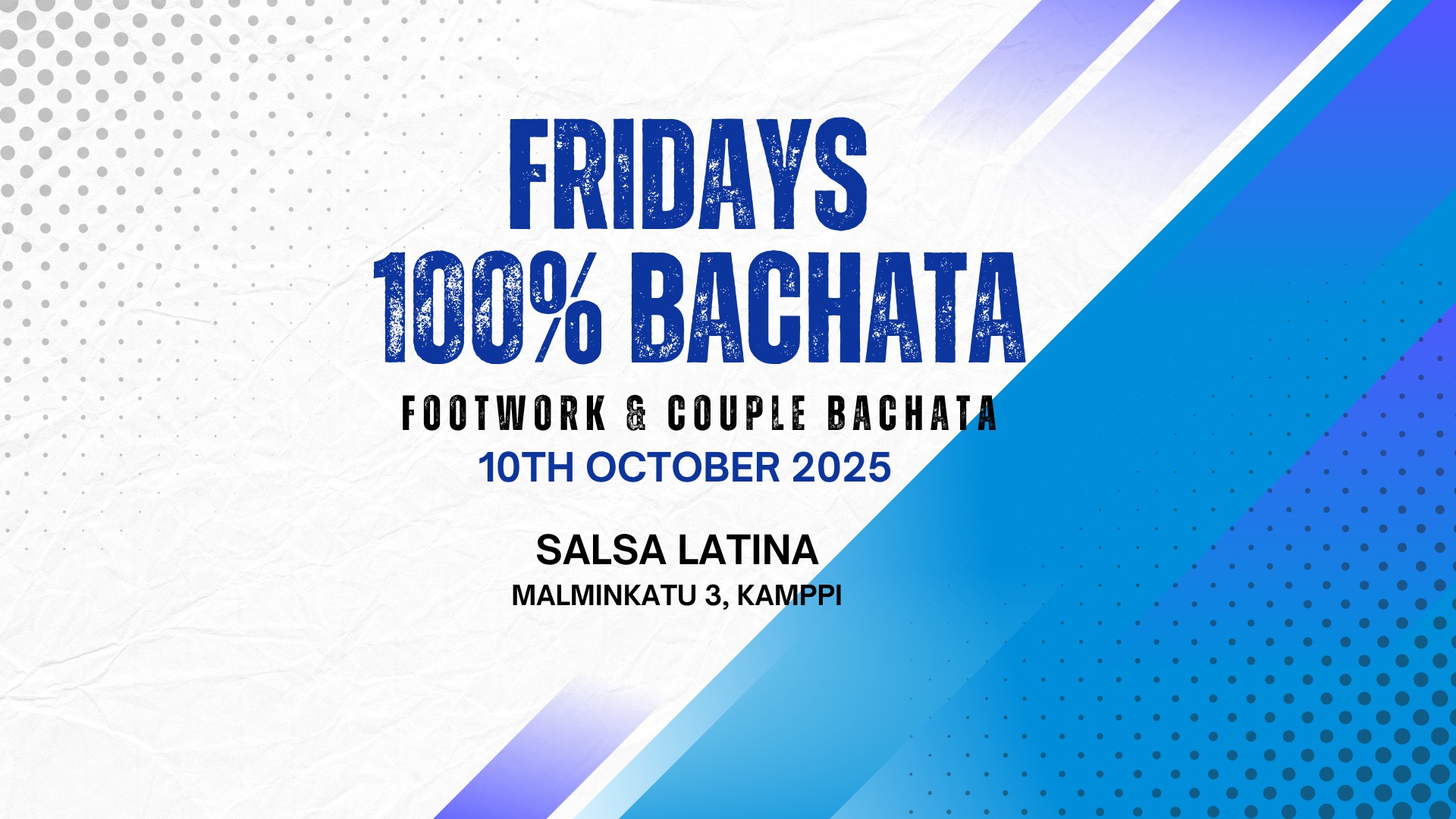 Fridays Bachata Classes & Dance Party with Patricio