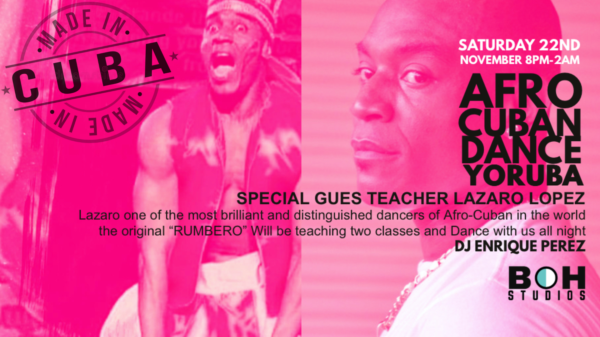 Salsa Explosion Party! FEAT: The Afro Cuban dance Master Lazaro Lopez, Classes and social