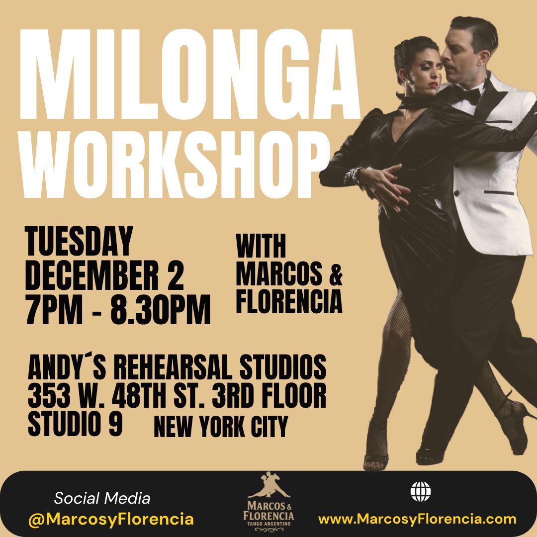 Milonga Workshop 💥 and Burn Off those Thanksgiving calories!