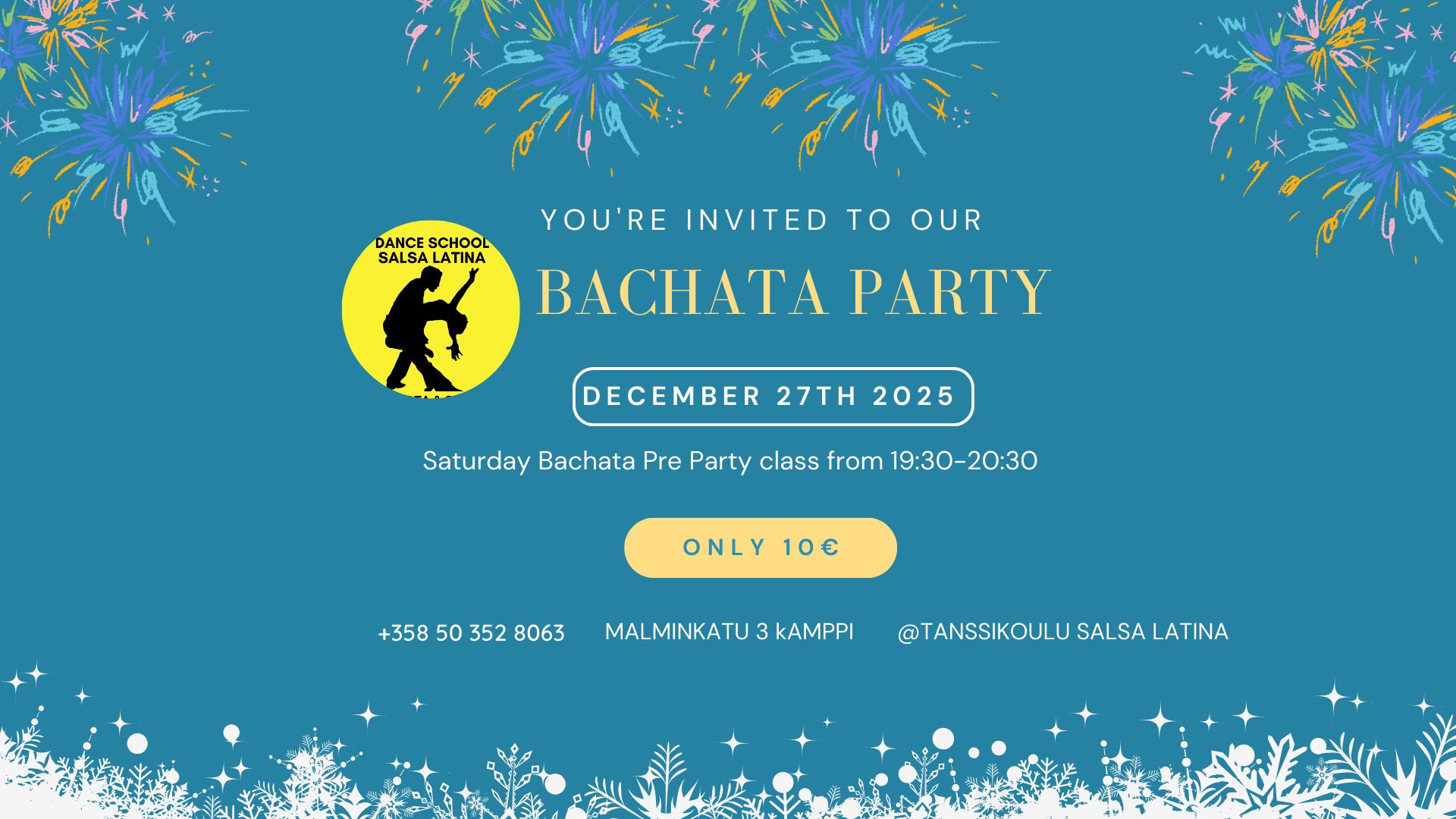 Saturday Bachata Pre Party class and Party until 02:00