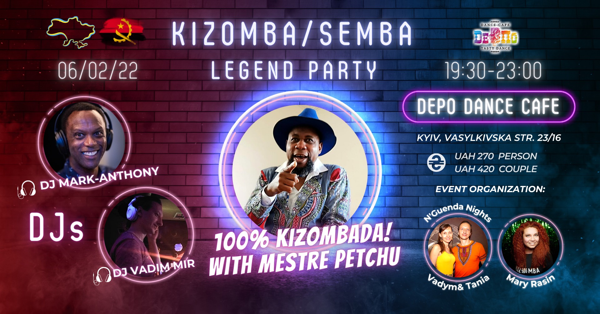 KIZOMBA LEGEND PARTY with Mestre Petchu