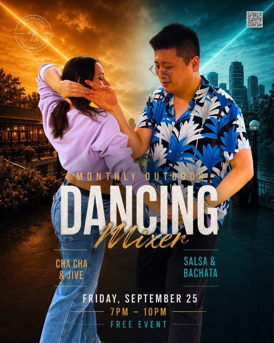 Outdoor Dancing Mixer Free Lesson & Social Salsa, Bachata, Cha Cha, Jive