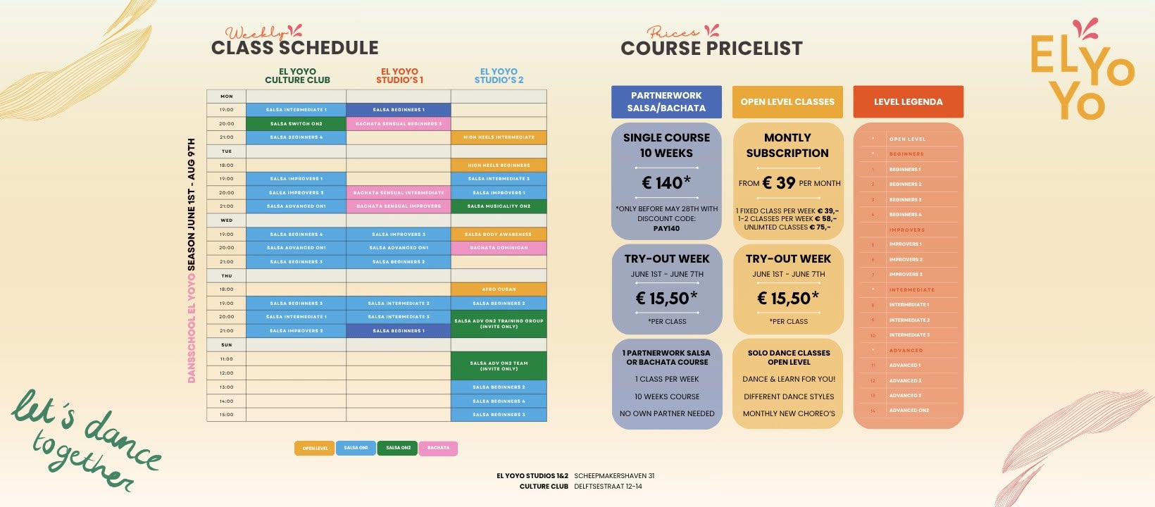 El YoYo New Salsa Bachata Courses June 2026