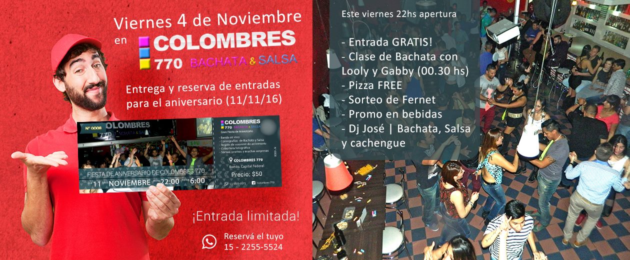 Fiesta en Colombres 770, entrega de entradas para el aniversario