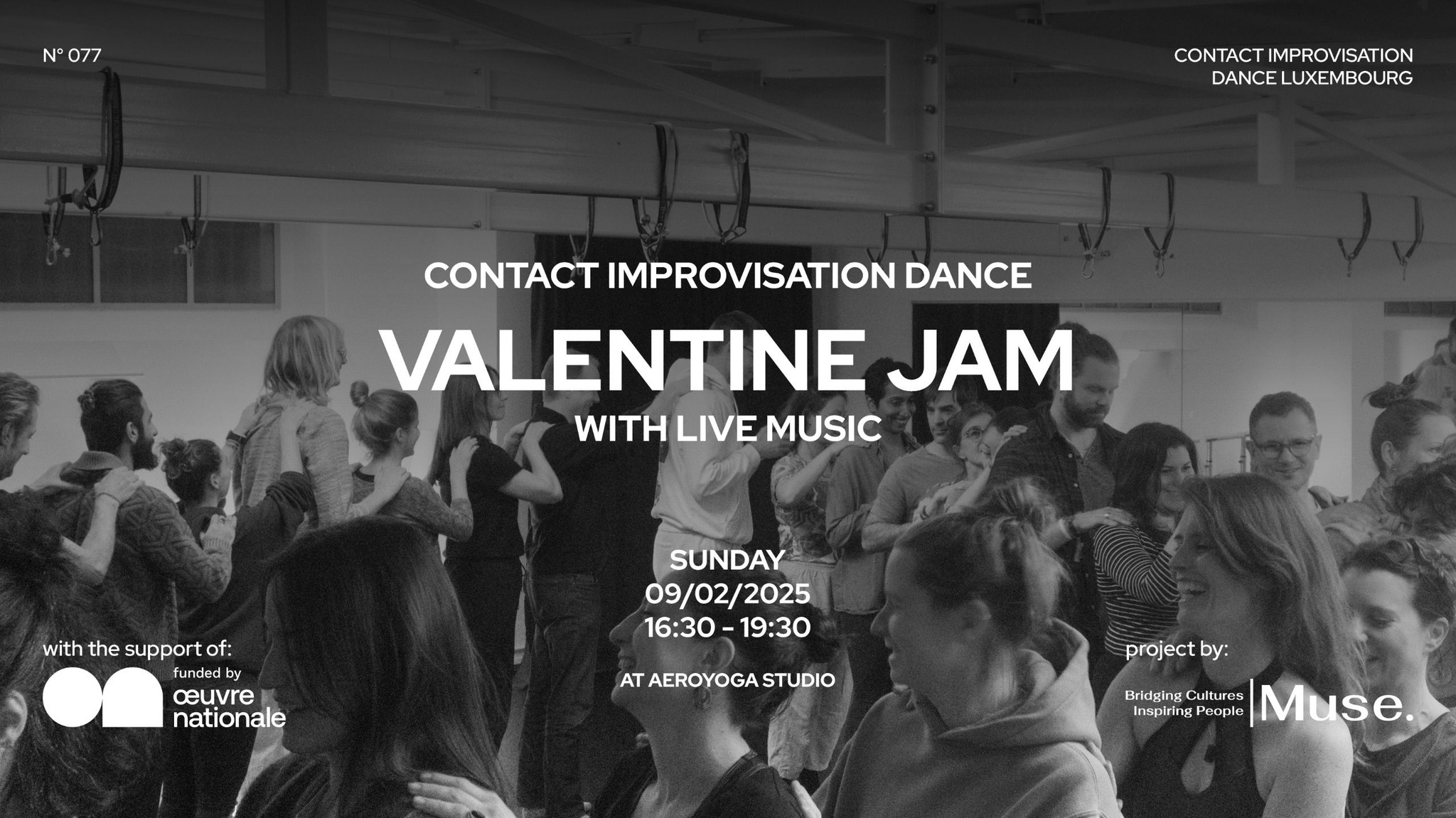 Contact Improvisation Dance VALENTINE Jam with LIVE MUSIC
