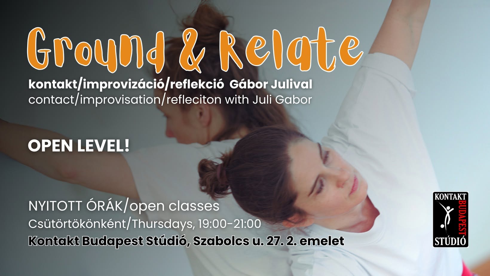 Ground & Relate - kontakt improvizáció reflekció Gábor Julival