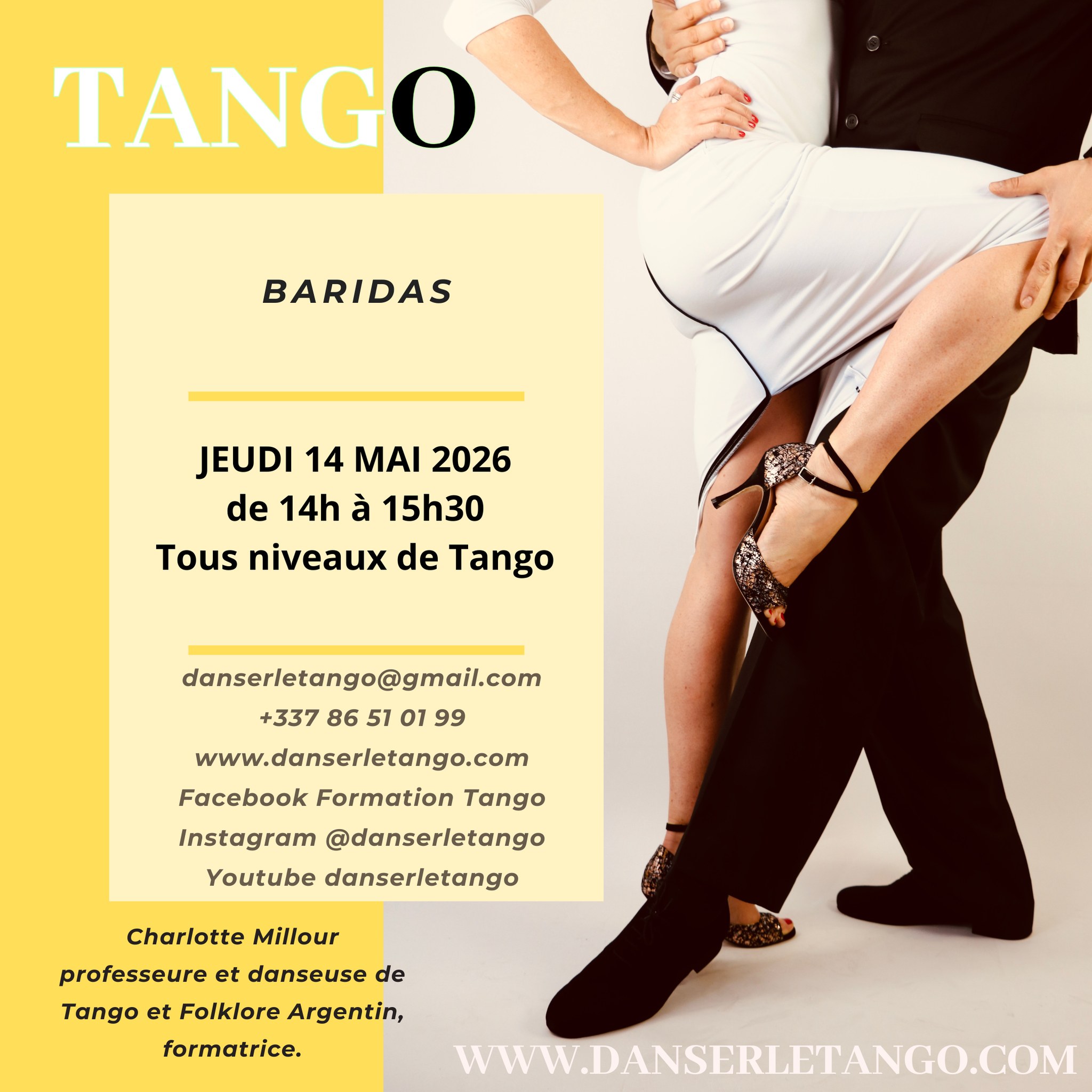 Stages de Tango tous niveaux à Paris 15