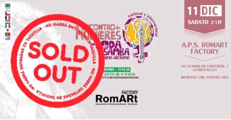 IT • ROMA 4° Encontro Nacional e Internacional de MULHERES NA RODA DE SAMBA (Ano Alcione)