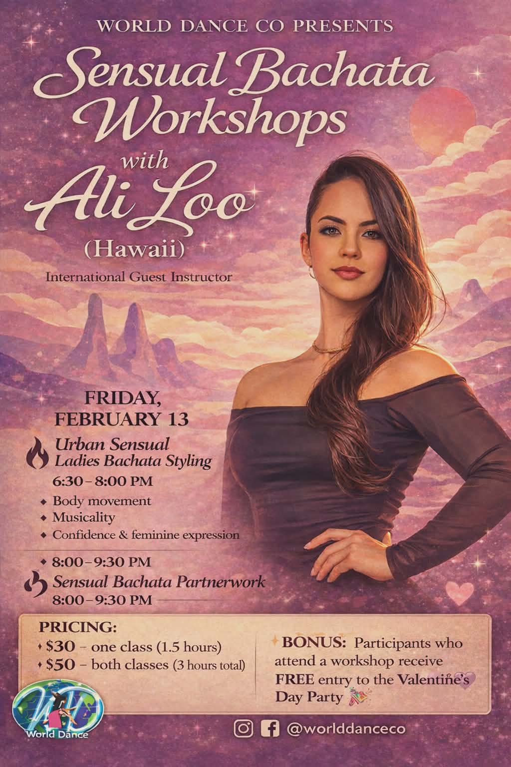 Sensual Bachata Workshops with 💃 Ali Loo (Hawaii)
