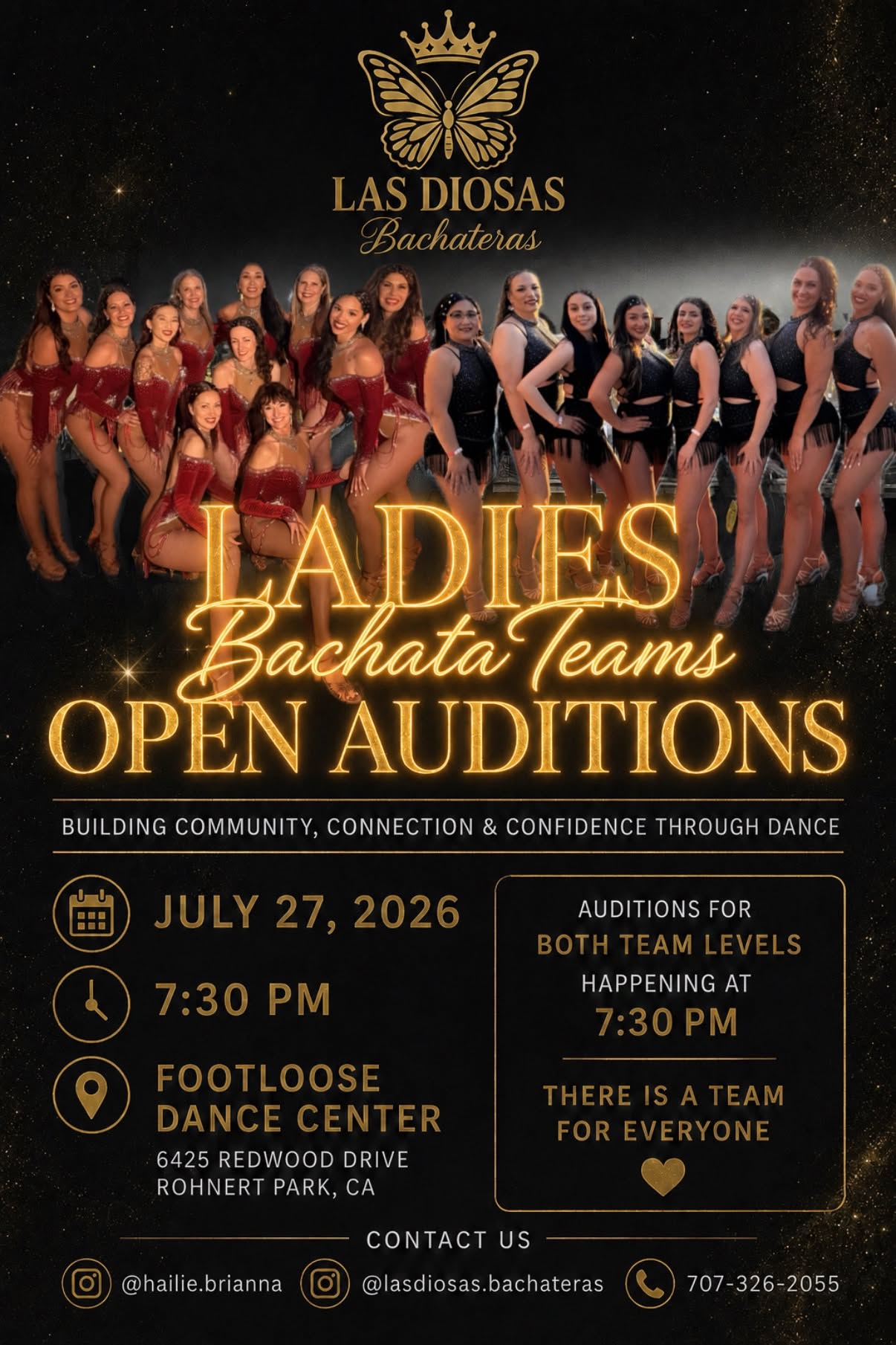 LADIES BACHATA TEAM AUDITIONS - LAS DIOSAS