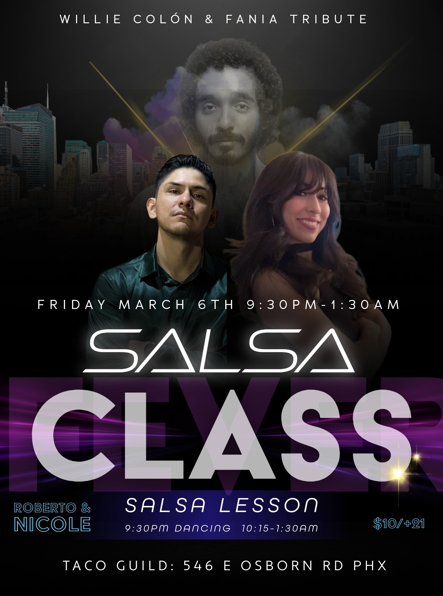 Friday Salsa Class with Roberto & Nicole: Latin Fever!