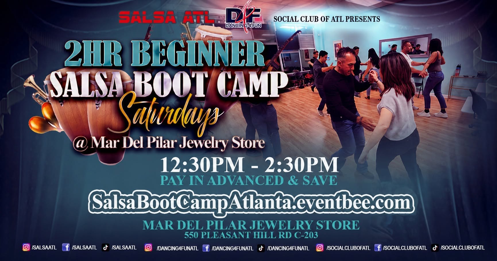 2hr Salsa Boot Camp Atlanta Beginner Beyond Basic