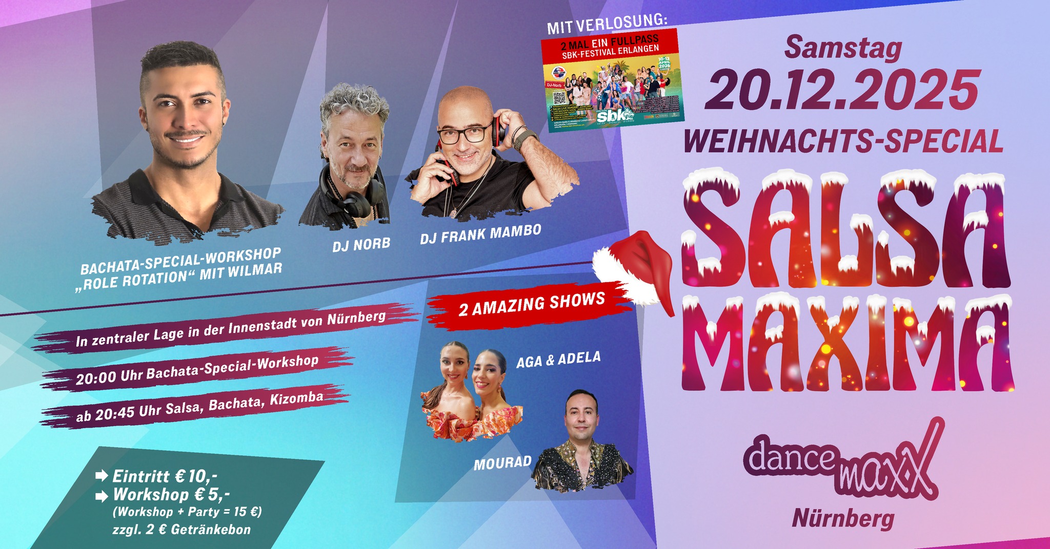 SALSA MAXIMA Weihnachts-Special die Salsa-Party für das maxXimale Tanzvergnügen.